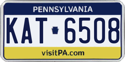 PA license plate KAT6508