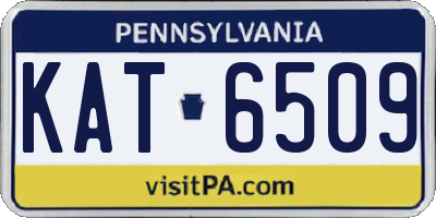 PA license plate KAT6509
