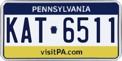 PA license plate KAT6511