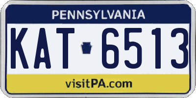PA license plate KAT6513