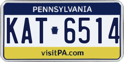 PA license plate KAT6514