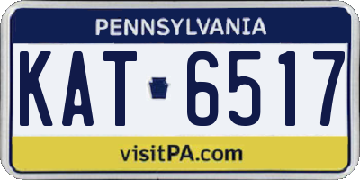 PA license plate KAT6517