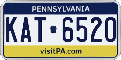 PA license plate KAT6520