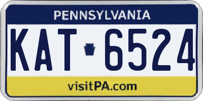 PA license plate KAT6524