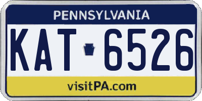 PA license plate KAT6526