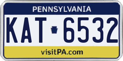 PA license plate KAT6532