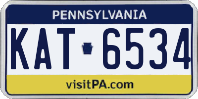 PA license plate KAT6534