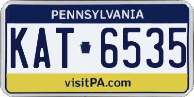 PA license plate KAT6535