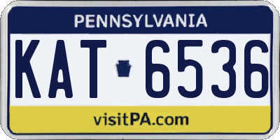 PA license plate KAT6536