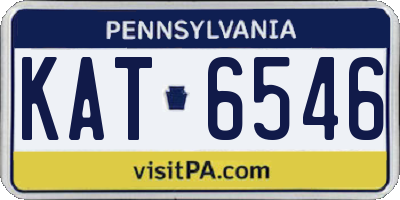 PA license plate KAT6546