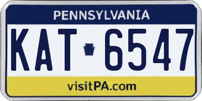 PA license plate KAT6547