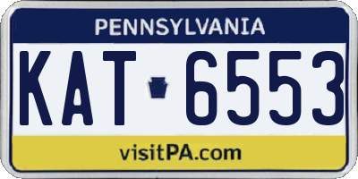 PA license plate KAT6553