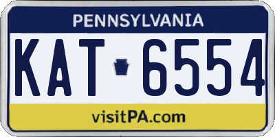 PA license plate KAT6554