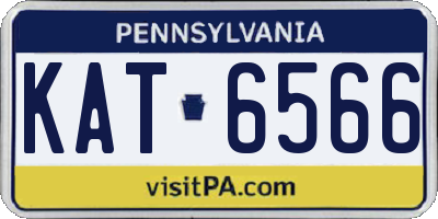 PA license plate KAT6566