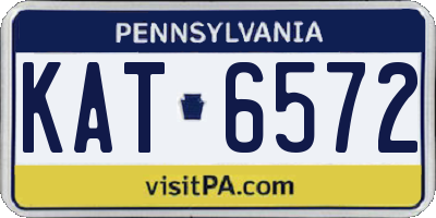 PA license plate KAT6572