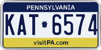 PA license plate KAT6574