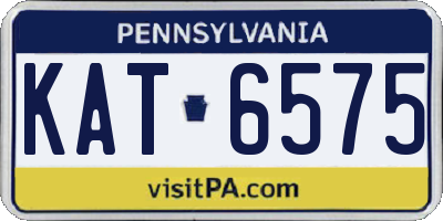 PA license plate KAT6575