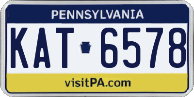 PA license plate KAT6578