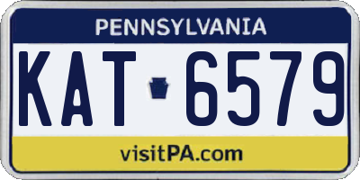 PA license plate KAT6579