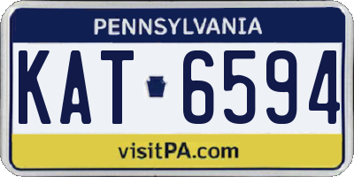 PA license plate KAT6594