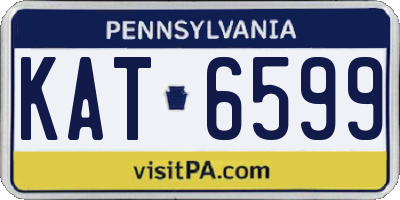 PA license plate KAT6599