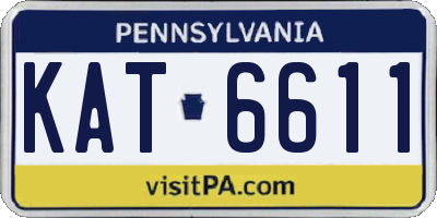 PA license plate KAT6611