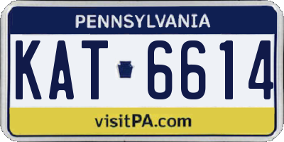 PA license plate KAT6614