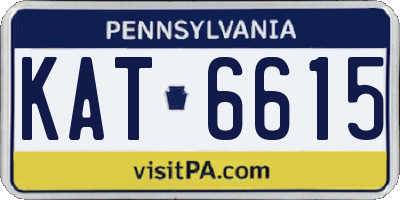PA license plate KAT6615