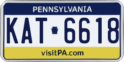 PA license plate KAT6618