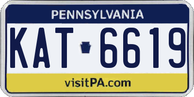 PA license plate KAT6619
