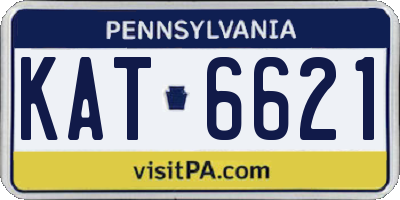 PA license plate KAT6621