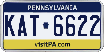 PA license plate KAT6622