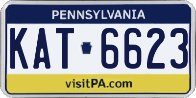 PA license plate KAT6623