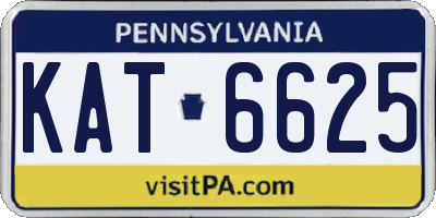 PA license plate KAT6625