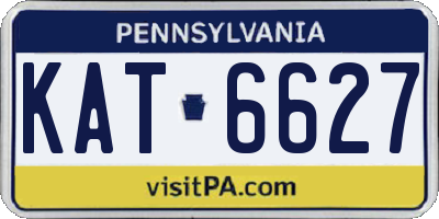 PA license plate KAT6627