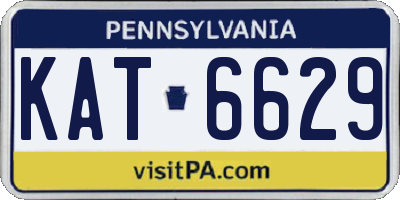 PA license plate KAT6629