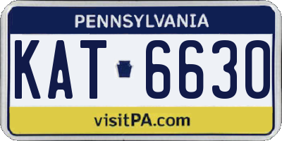 PA license plate KAT6630