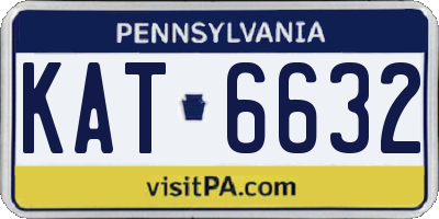 PA license plate KAT6632