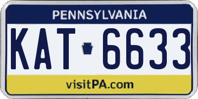 PA license plate KAT6633