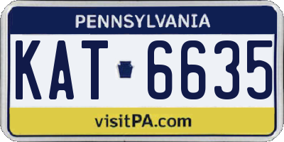 PA license plate KAT6635