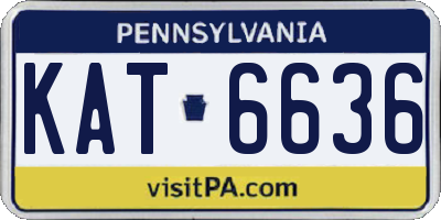 PA license plate KAT6636