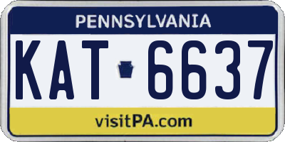 PA license plate KAT6637
