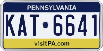 PA license plate KAT6641