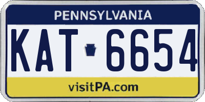 PA license plate KAT6654
