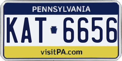 PA license plate KAT6656