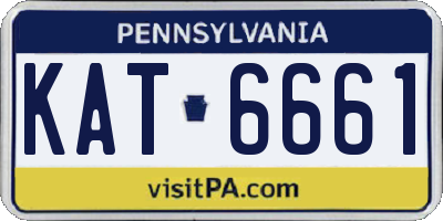 PA license plate KAT6661