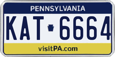 PA license plate KAT6664