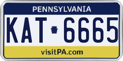 PA license plate KAT6665