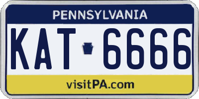 PA license plate KAT6666