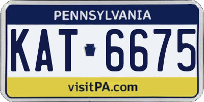 PA license plate KAT6675